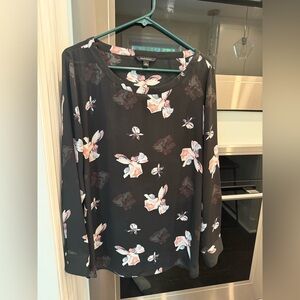 Banana Republic Black Floral Blouse